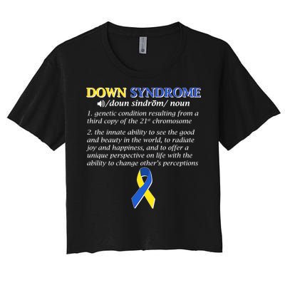 Down Syndrome Definition Women's Crop Top Tee