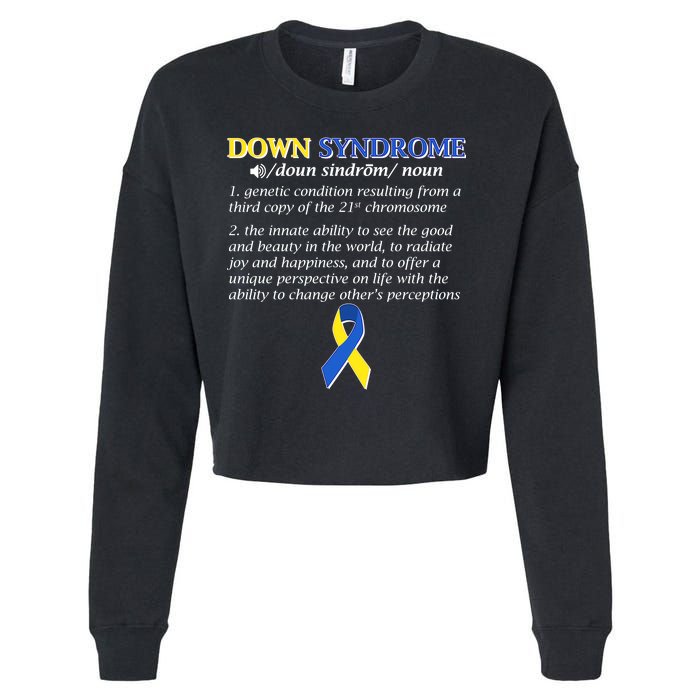 Down Syndrome Definition Cropped Pullover Crew