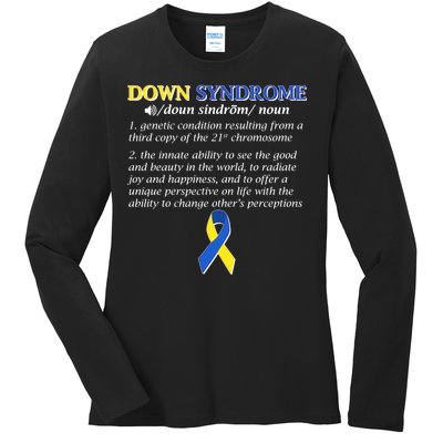 Down Syndrome Definition Ladies Long Sleeve Shirt