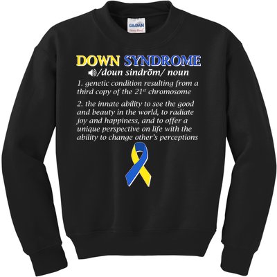 Down Syndrome Definition Kids Sweatshirt