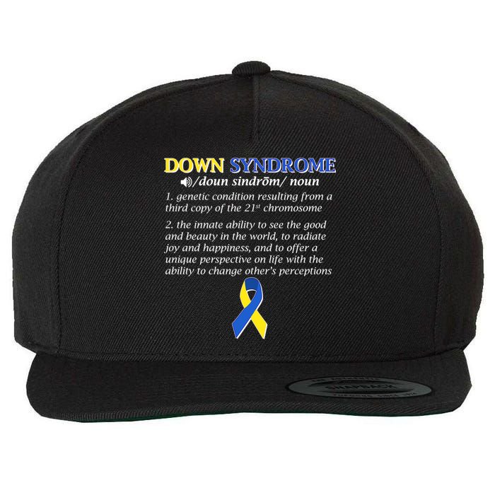 Down Syndrome Definition Wool Snapback Cap