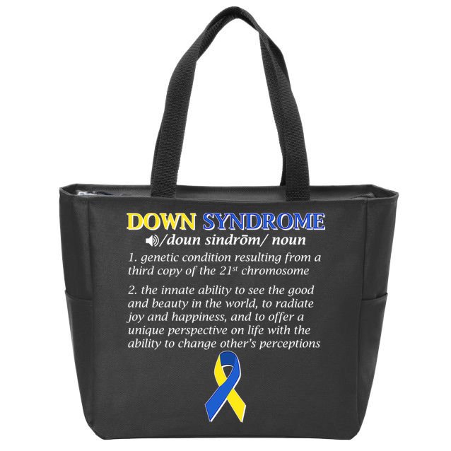 Down Syndrome Definition Zip Tote Bag