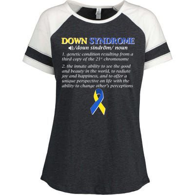 Down Syndrome Definition Enza Ladies Jersey Colorblock Tee