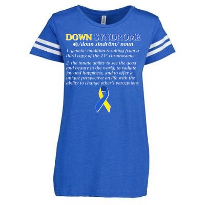 Down Syndrome Definition Enza Ladies Jersey Football T-Shirt