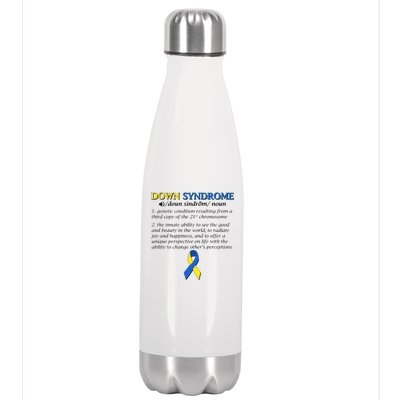 Down Syndrome Definition Stainless Steel Insulated Water Bottle