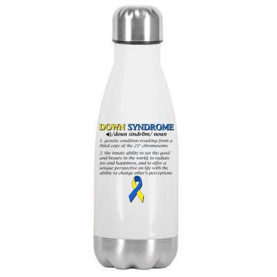 Down Syndrome Definition Stainless Steel Insulated Water Bottle