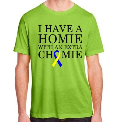 Down Syndrome Homie With An Extra Chomie Adult ChromaSoft Performance T-Shirt