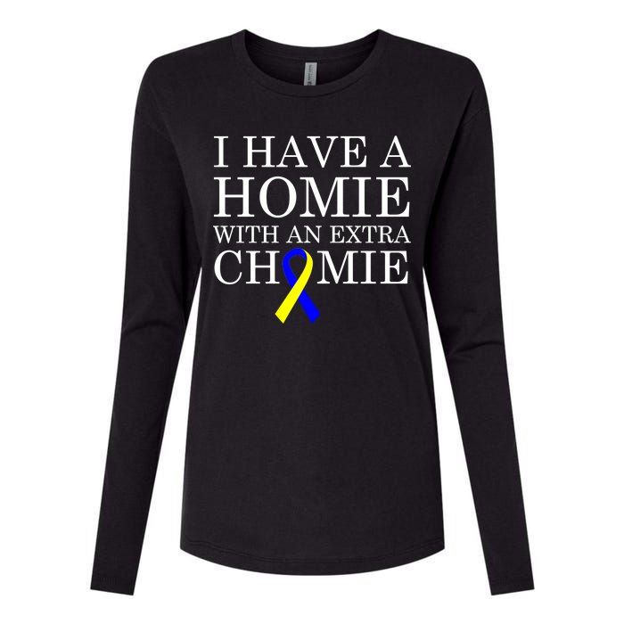 Down Syndrome Homie With An Extra Chomie Womens Cotton Relaxed Long Sleeve T-Shirt