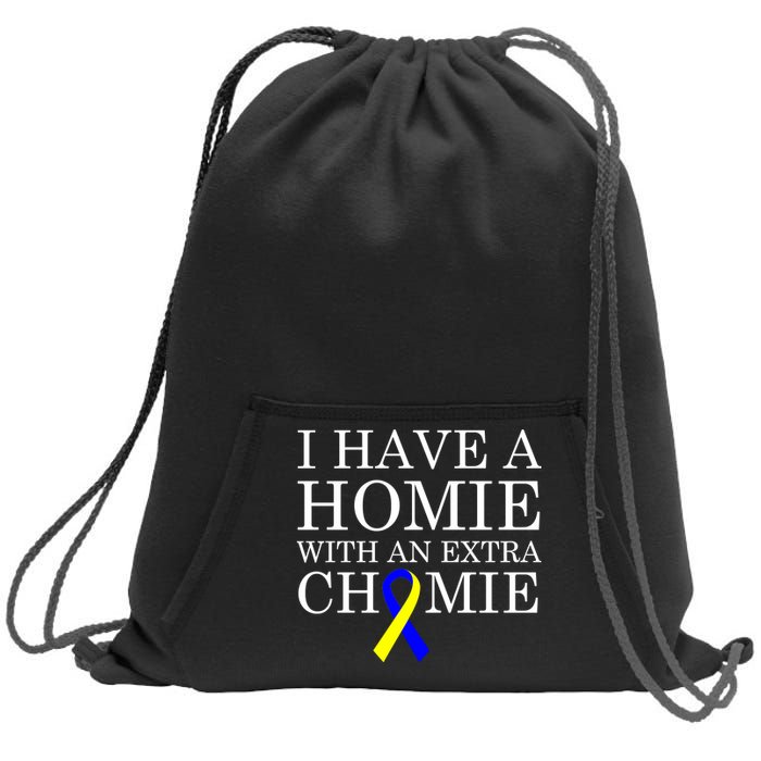 Down Syndrome Homie With An Extra Chomie Sweatshirt Cinch Pack Bag