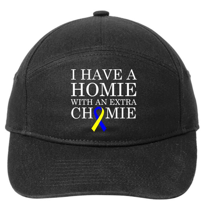 Down Syndrome Homie With An Extra Chomie 7-Panel Snapback Hat