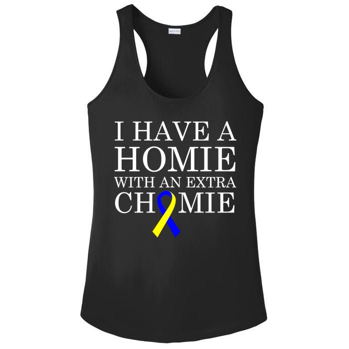 Down Syndrome Homie With An Extra Chomie Ladies PosiCharge Competitor Racerback Tank