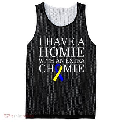 Down Syndrome Homie With An Extra Chomie Mesh Reversible Basketball Jersey Tank