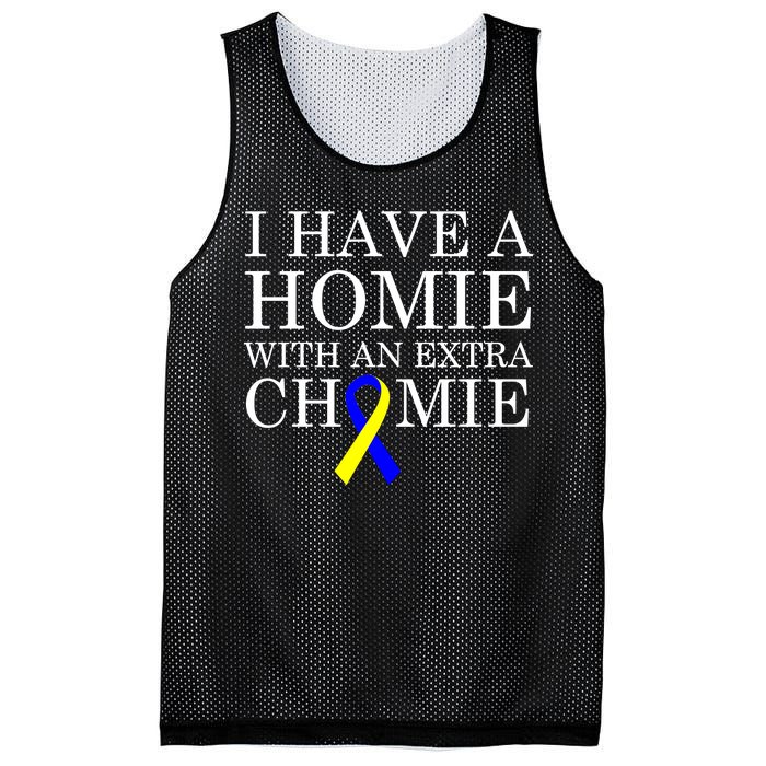 Down Syndrome Homie With An Extra Chomie Mesh Reversible Basketball Jersey Tank