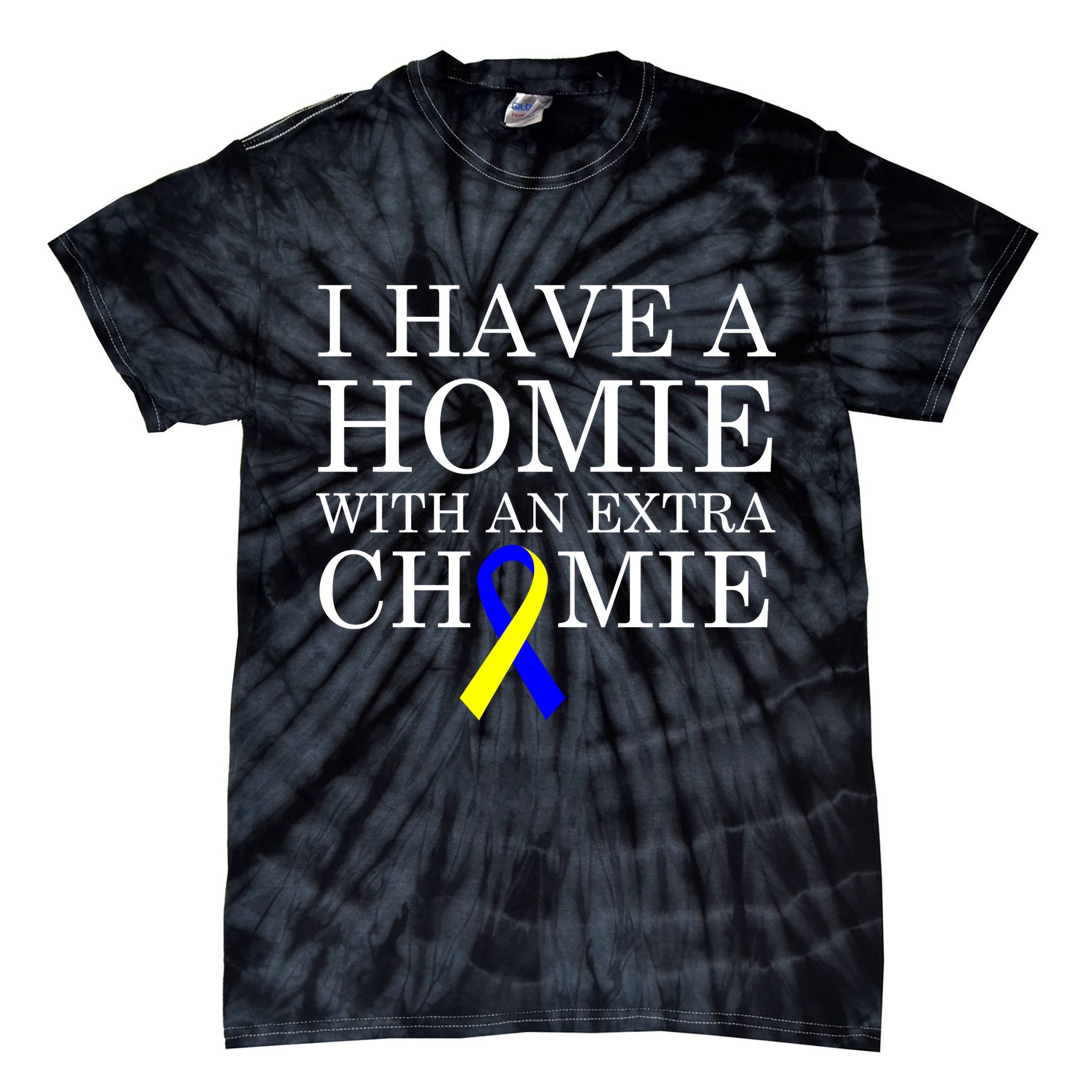 Down Syndrome Homie With An Extra Chomie Tie-Dye T-Shirt