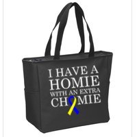 Down Syndrome Homie With An Extra Chomie Zip Tote Bag