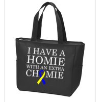 Down Syndrome Homie With An Extra Chomie Zip Tote Bag