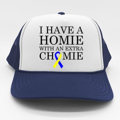 Down Syndrome Homie With An Extra Chomie Trucker Hat