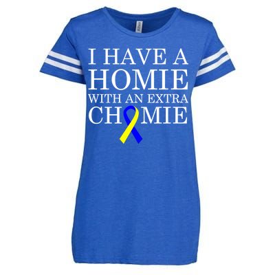 Down Syndrome Homie With An Extra Chomie Enza Ladies Jersey Football T-Shirt