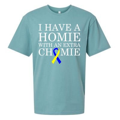 Down Syndrome Homie With An Extra Chomie Sueded Cloud Jersey T-Shirt