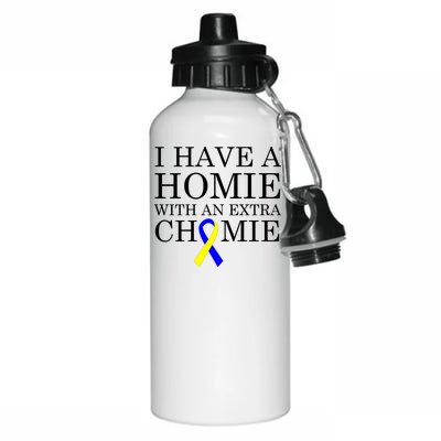 Down Syndrome Homie With An Extra Chomie Aluminum Water Bottle