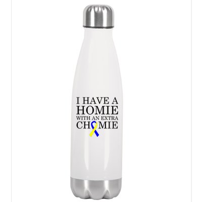 Down Syndrome Homie With An Extra Chomie Stainless Steel Insulated Water Bottle