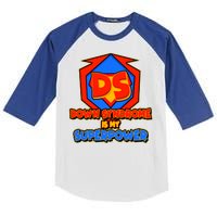 Down Syndrome Is My Superpower Awareness Kids Colorblock Raglan Jersey