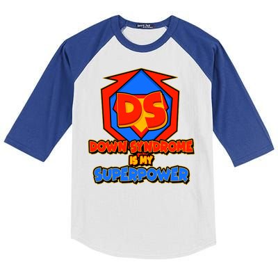 Down Syndrome Is My Superpower Awareness Kids Colorblock Raglan Jersey