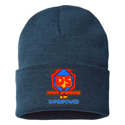 Down Syndrome Is My Superpower Awareness Sustainable Knit Beanie