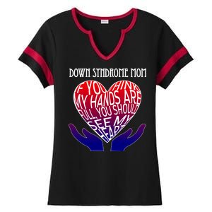 Down Syndrome Mom Ladies Halftime Notch Neck Tee