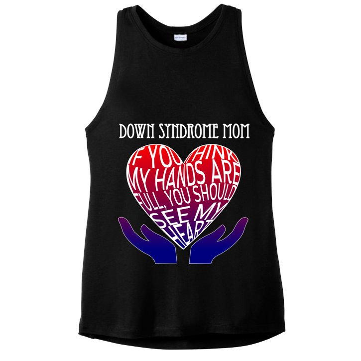 Down Syndrome Mom Ladies PosiCharge Tri-Blend Wicking Tank