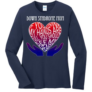 Down Syndrome Mom Ladies Long Sleeve Shirt