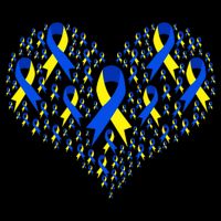 Down Syndrome Ribbon Of Hearts Cooling Performance Crew T-Shirt