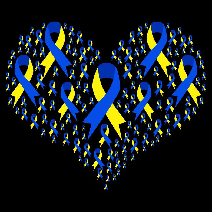 Down Syndrome Ribbon Of Hearts Cooling Performance Crew T-Shirt