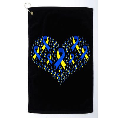 Down Syndrome Ribbon Of Hearts Golf Towel