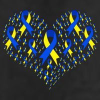 Down Syndrome Ribbon Of Hearts Golf Towel