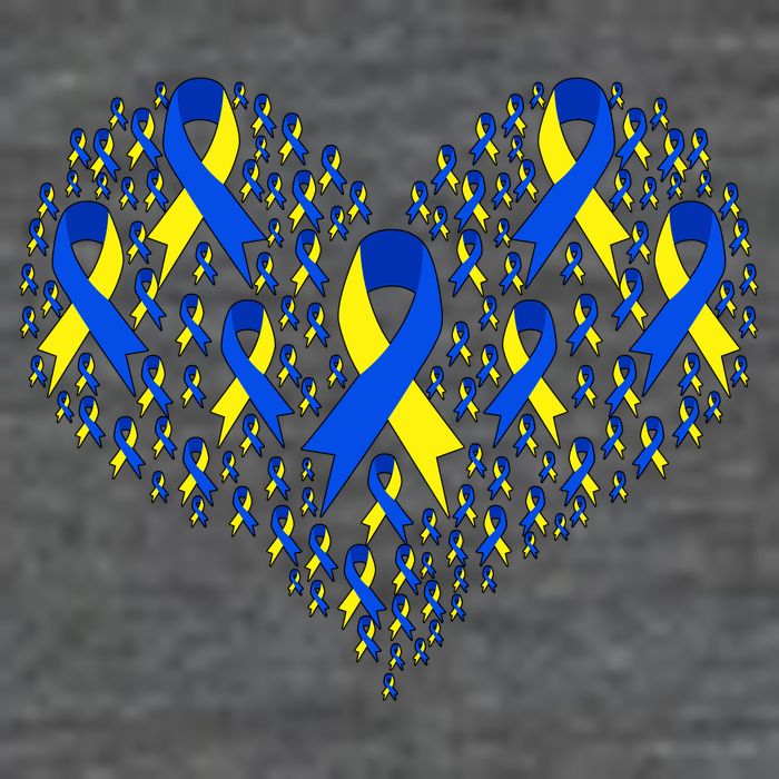 Down Syndrome Ribbon Of Hearts Hoodie