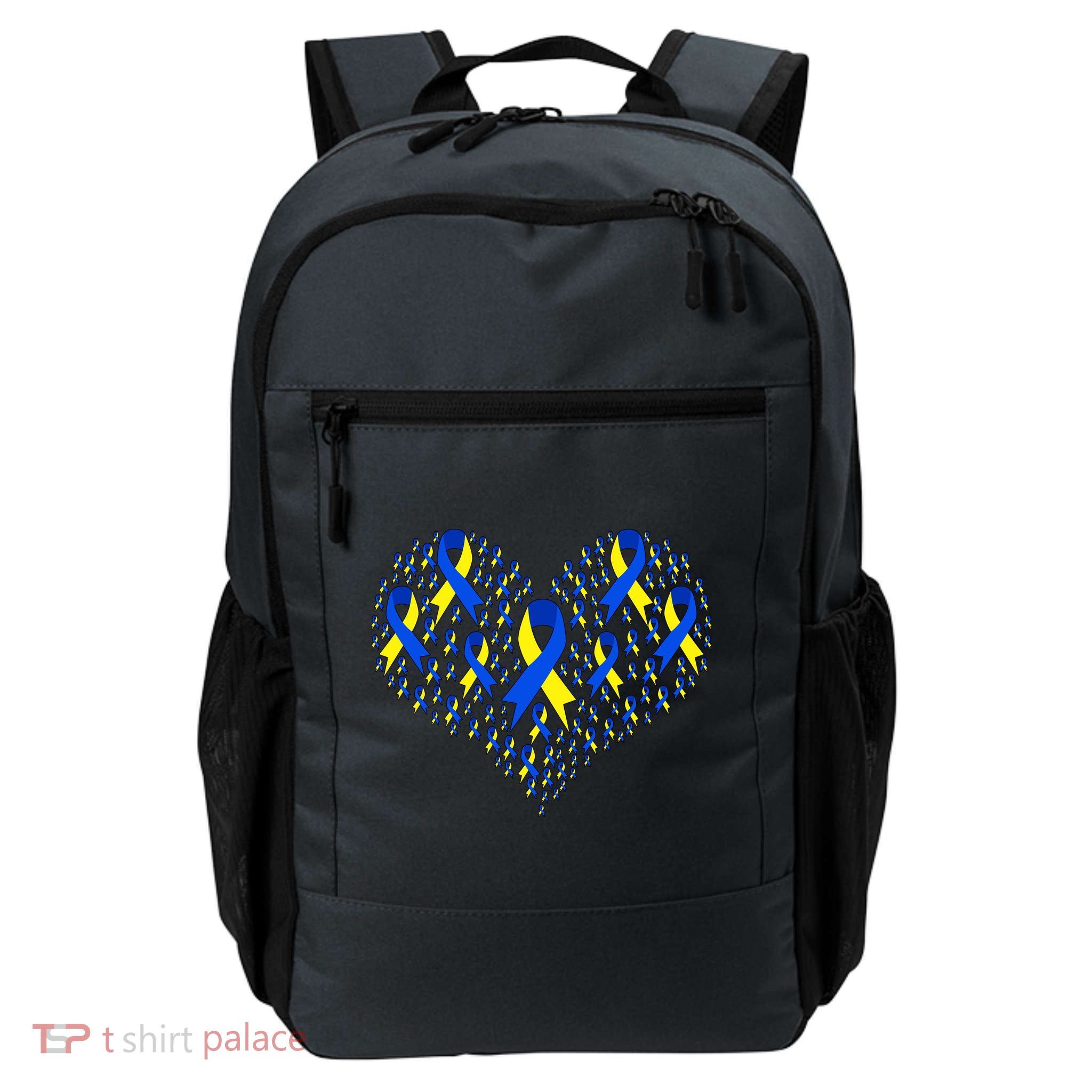 Down Syndrome Ribbon Of Hearts Backpack