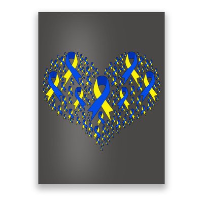 Down Syndrome Ribbon Of Hearts Poster