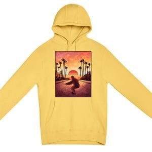 Downhill Sunset Skate Premium Pullover Hoodie