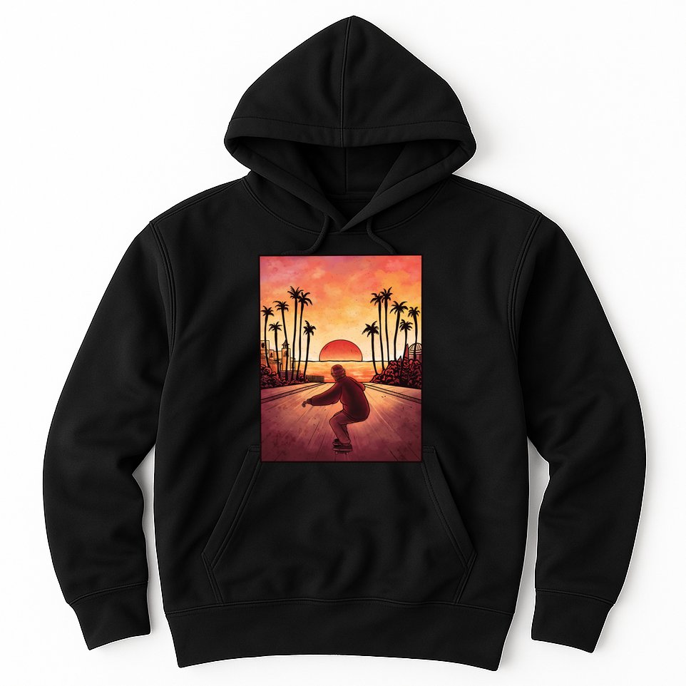Downhill Sunset Skate Hoodie