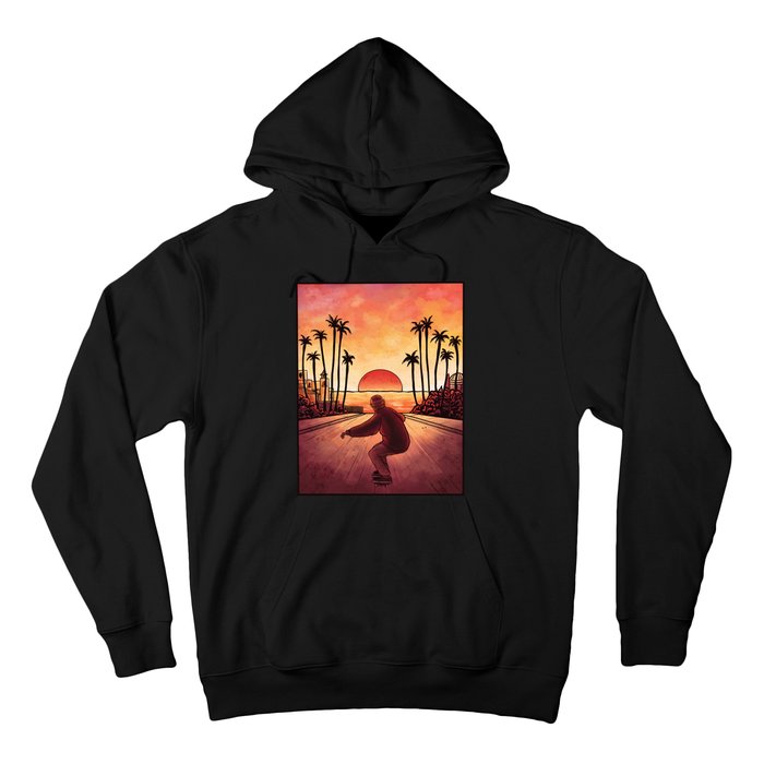 Downhill Sunset Skate Hoodie