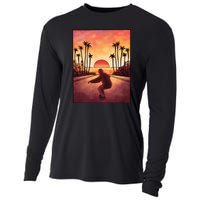 Downhill Sunset Skate Cooling Performance Long Sleeve Crew