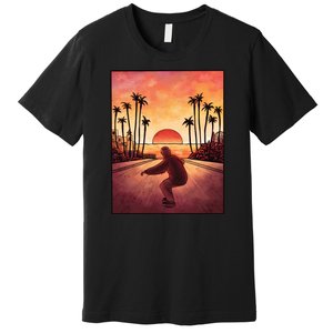 Downhill Sunset Skate Premium T-Shirt