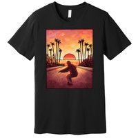 Downhill Sunset Skate Premium T-Shirt