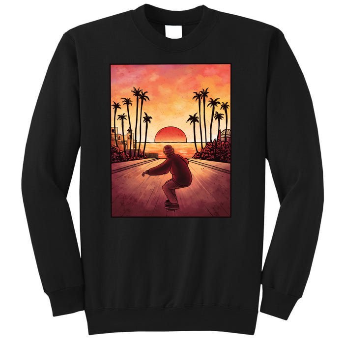 Downhill Sunset Skate Tall Sweatshirt