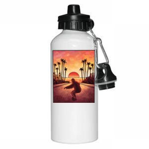 Downhill Sunset Skate Aluminum Water Bottle