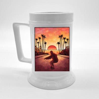 Downhill Sunset Skate Beer Stein