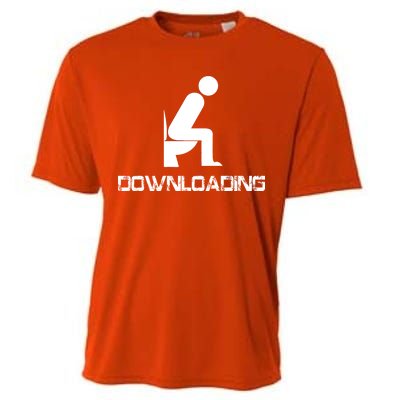 Downloading Poop Toilet Cooling Performance Crew T-Shirt