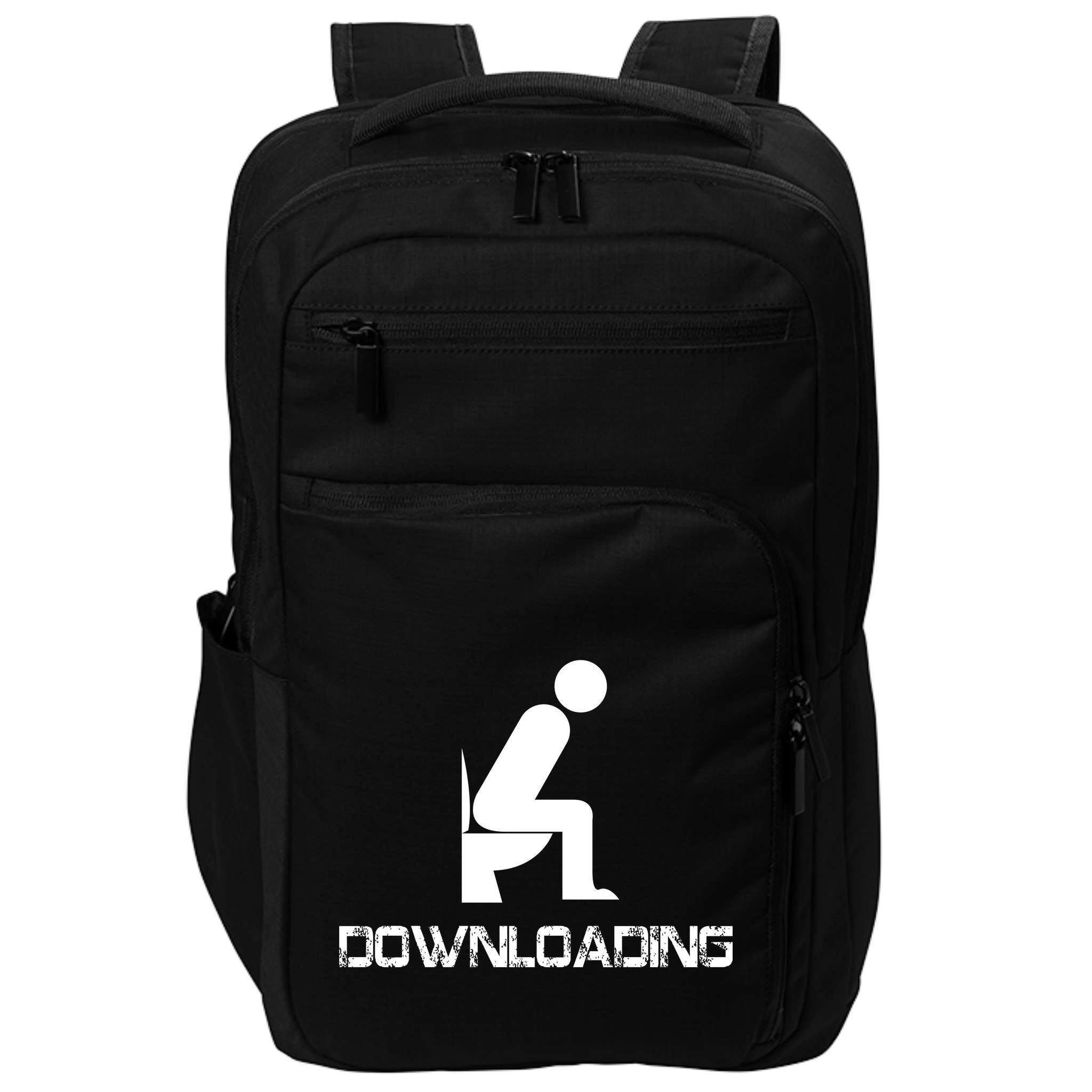 Downloading Poop Toilet Impact Tech Backpack