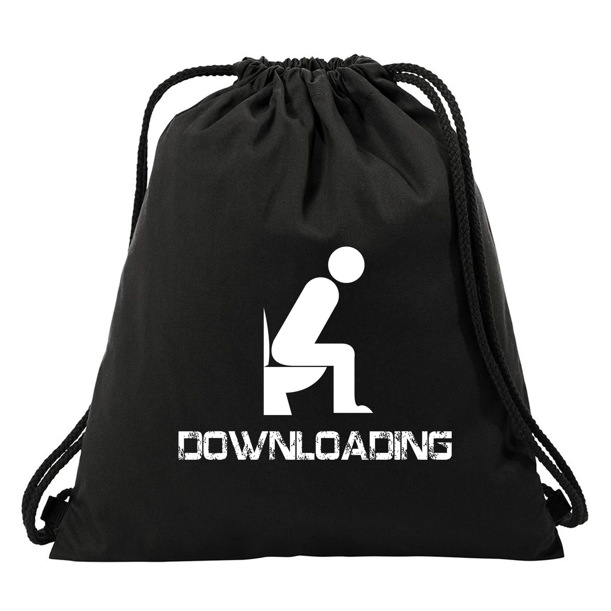 Downloading Poop Toilet Drawstring Bag